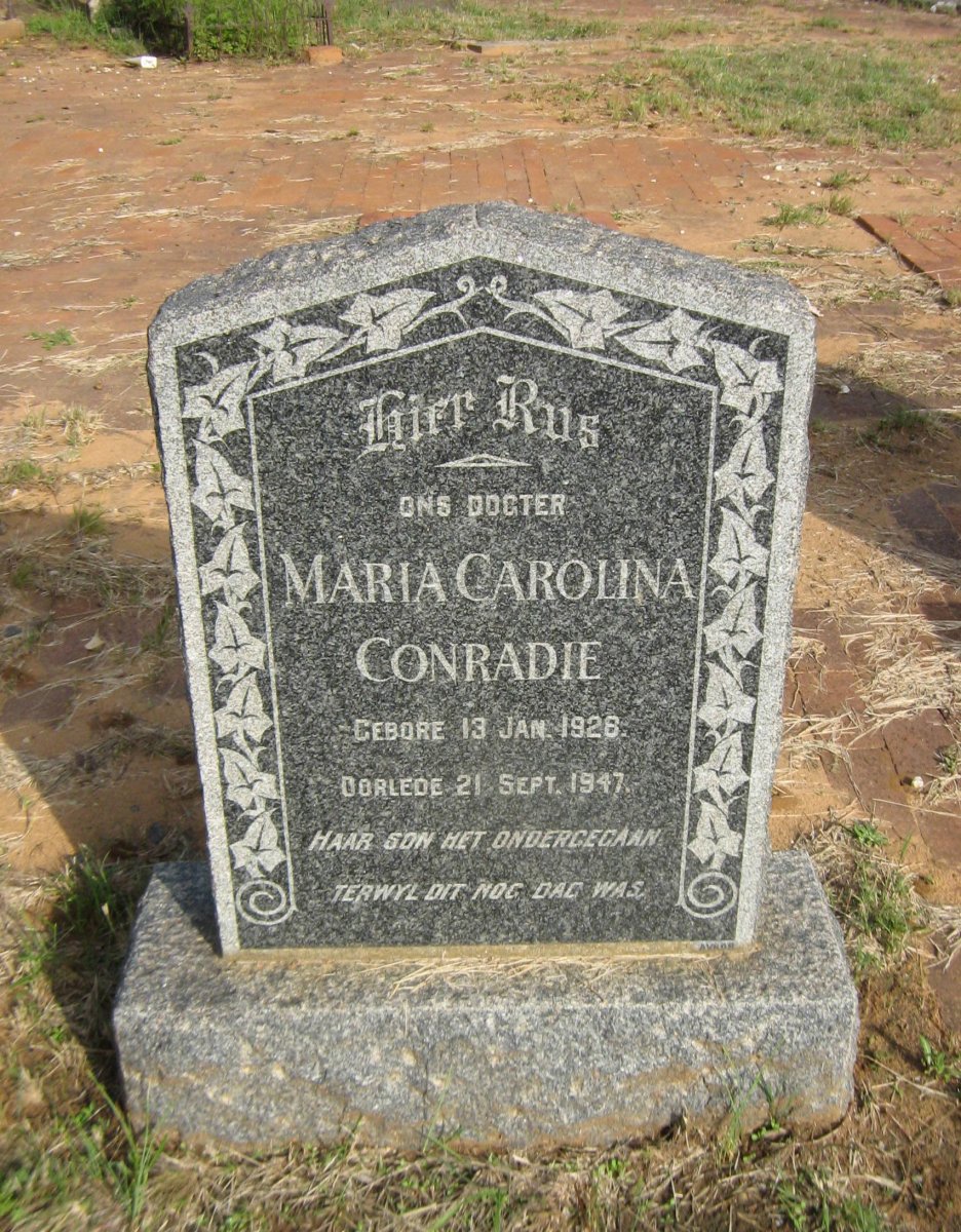 CONRADIE Maria Carolina 1928-1947