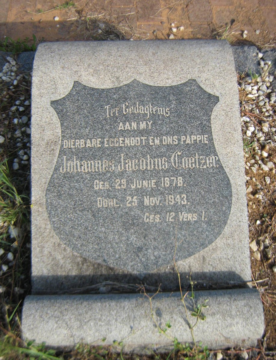 COETZER Johannes Jacobus 1878-1943