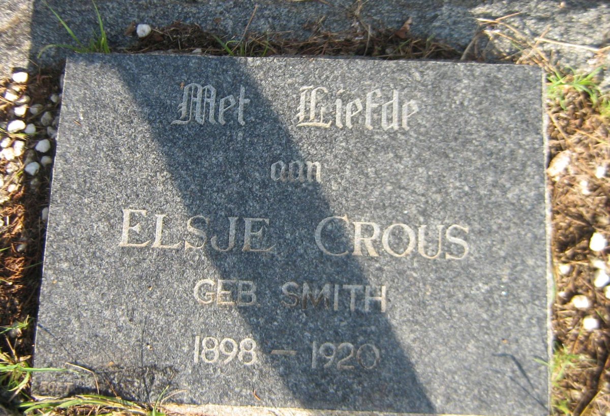 CROUS Elsje nee SMITH 1898-1920