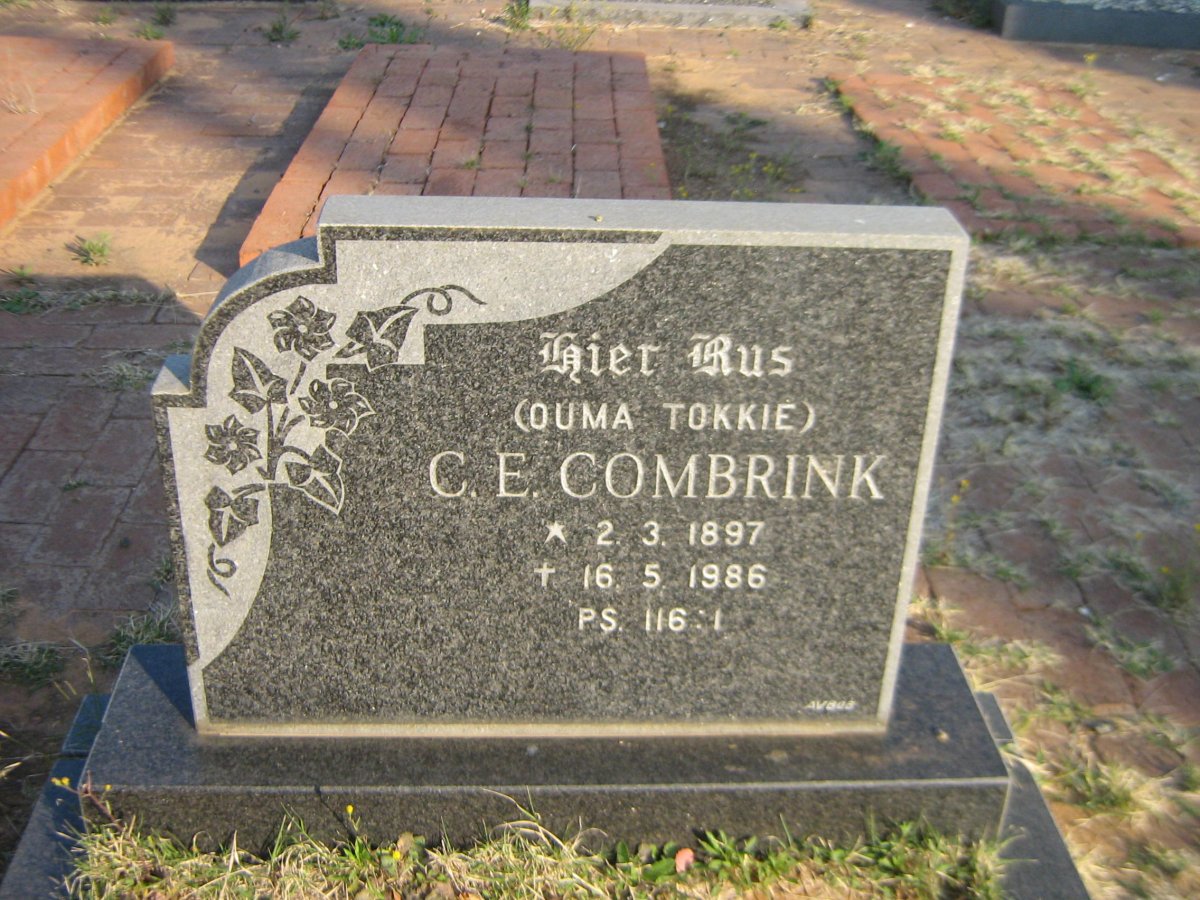 COMBRINK C.E. 1897-1986