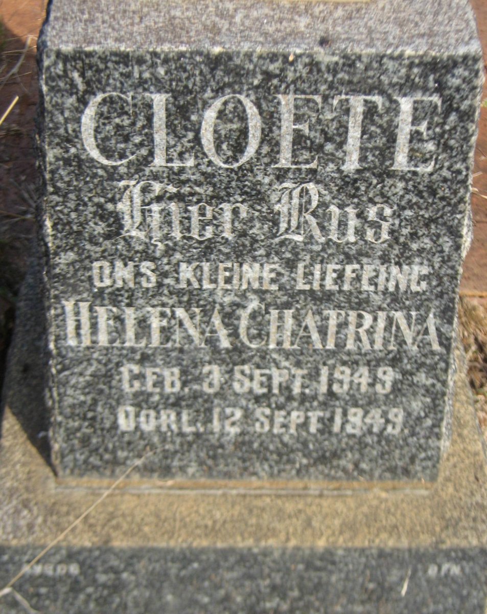 CLOETE Helena Chatrina 1949-1949