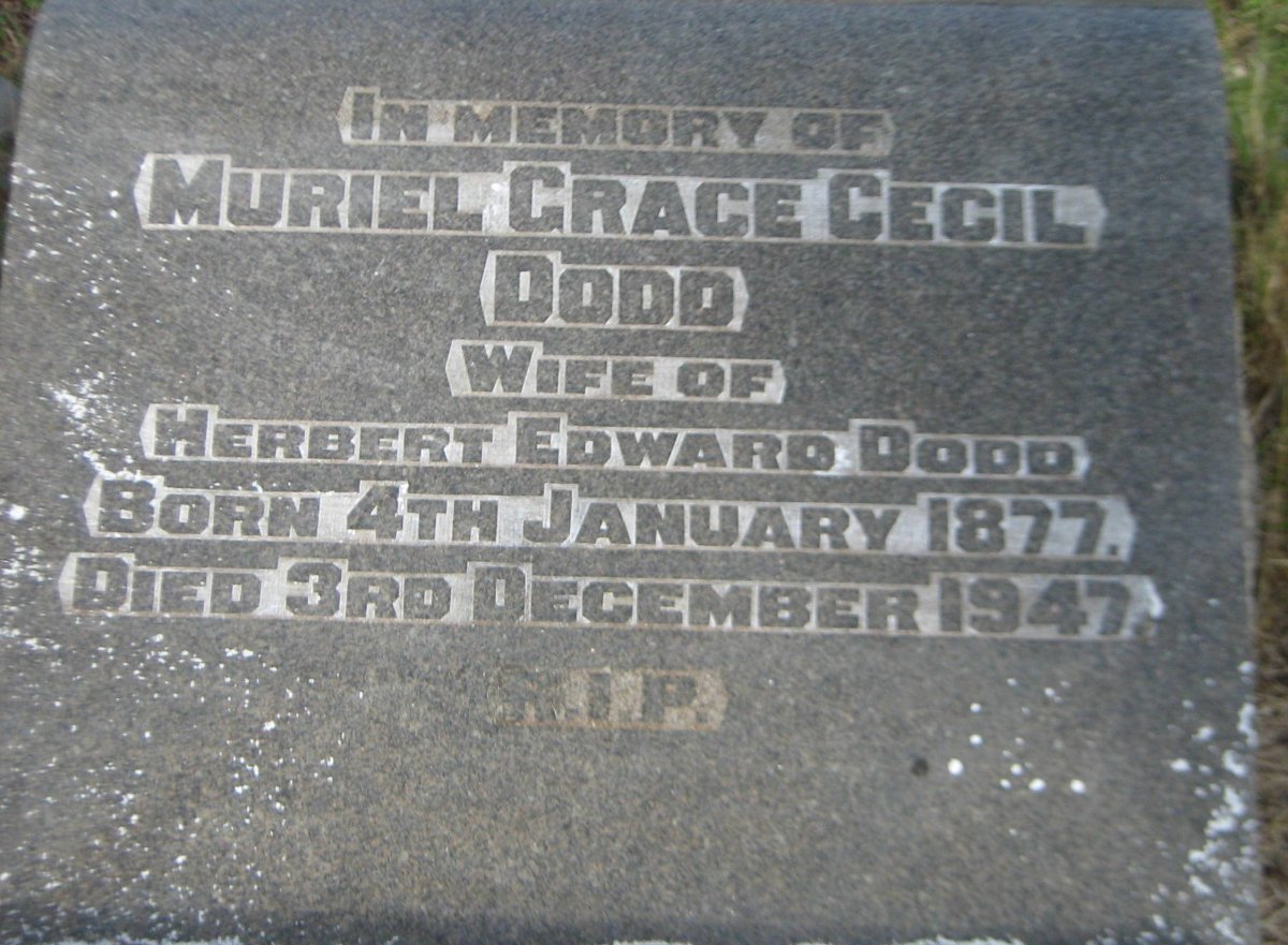 DODD Muriel Grace 1877-1947