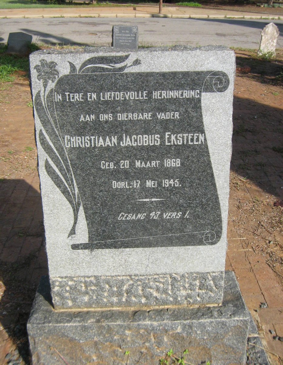 EKSTEEN Christiaan Jacobus 1868-1945