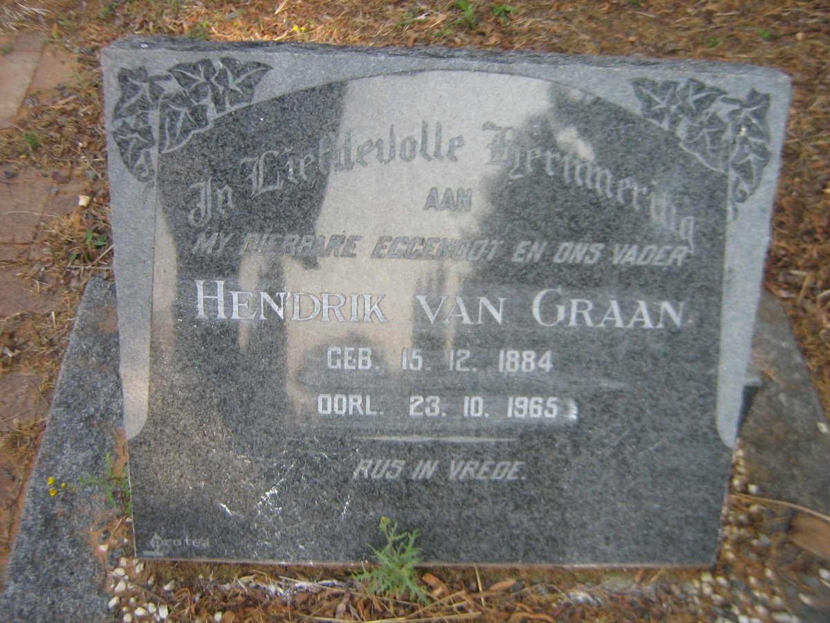 GRAAN Hendrik, van 1884-1965