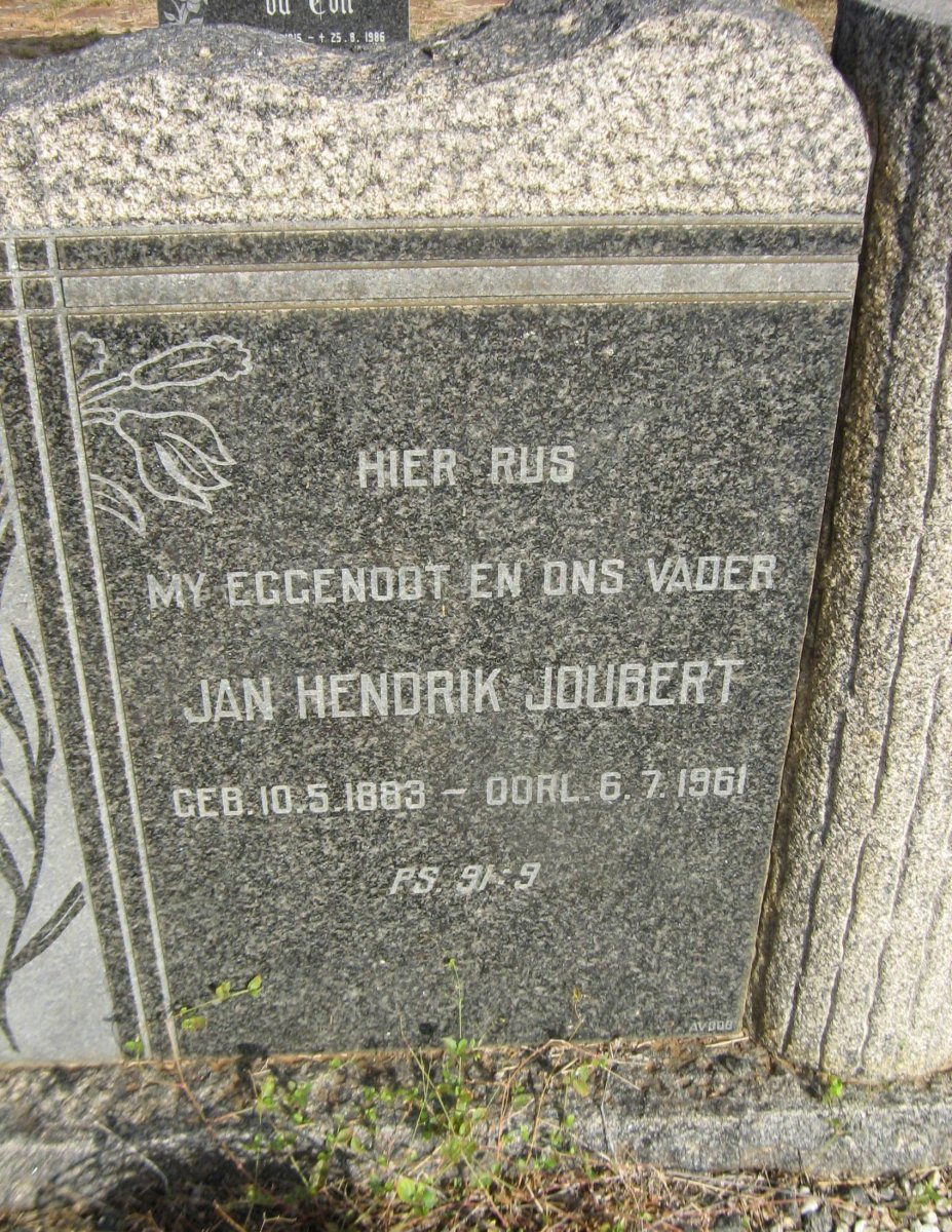JOUBERT Jan Hendrik 1883-1961