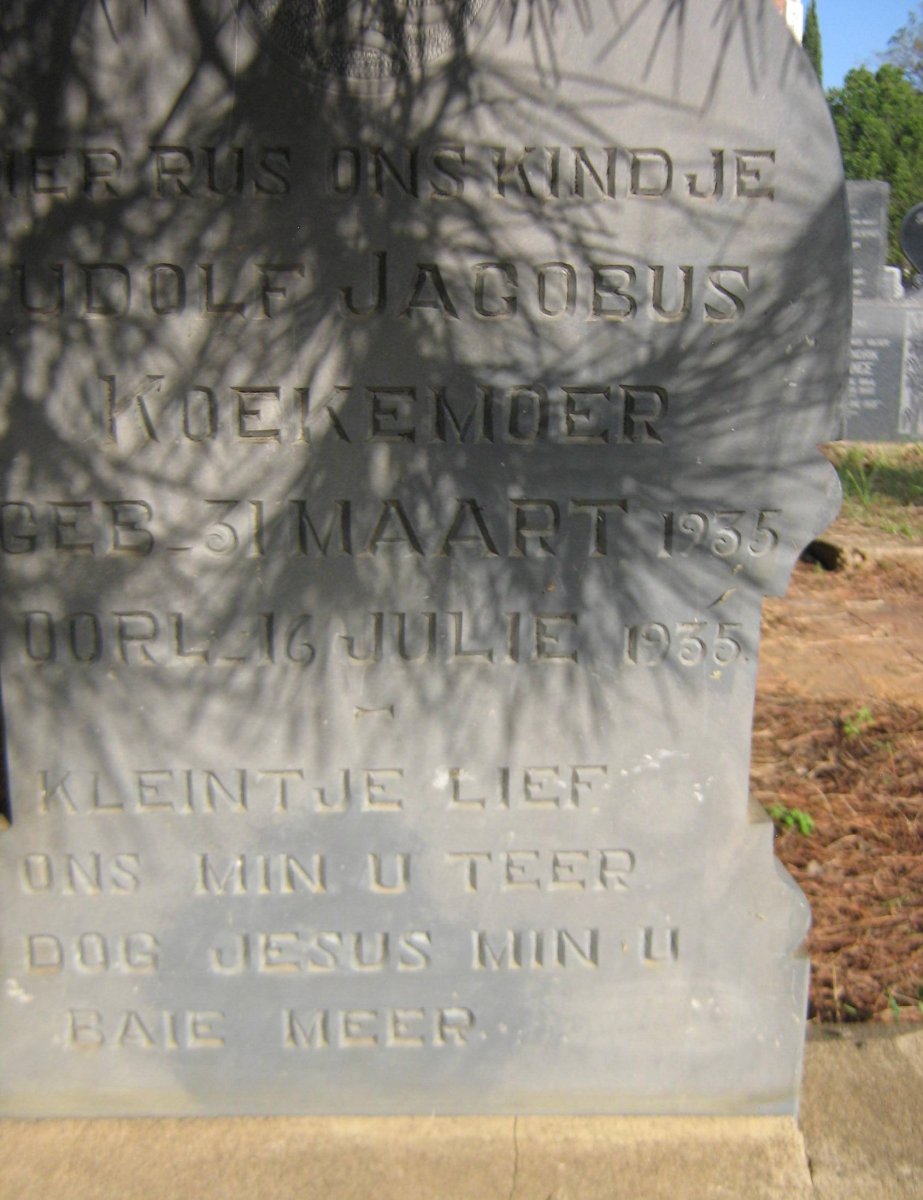 KOEKEMOER Rudolf Jacobus 1935-1935