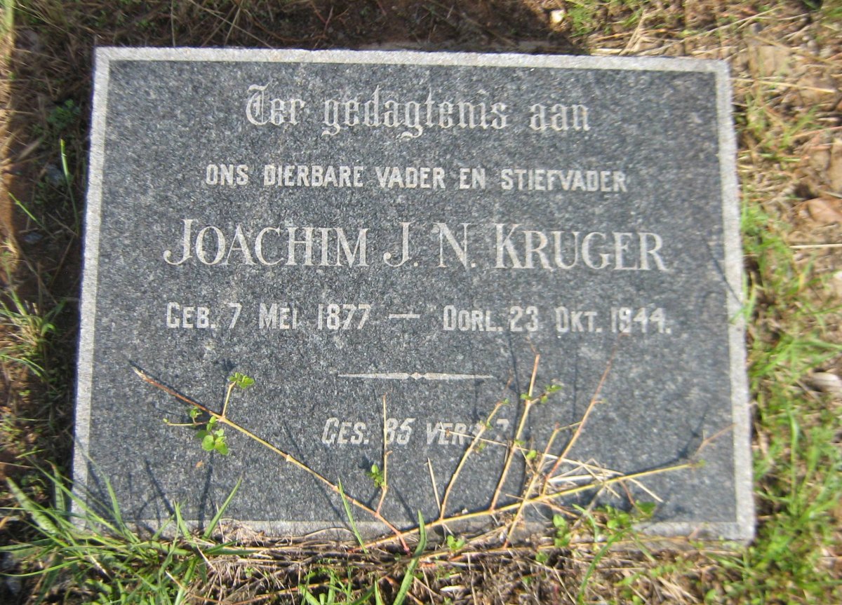 KRUGER Joachim J.N. 1877-1944