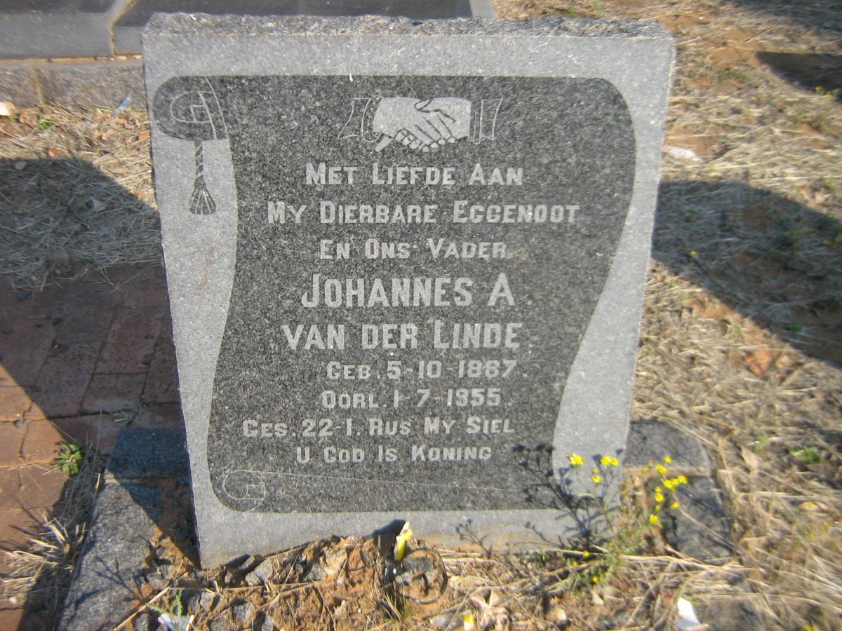 LINDE Johannes A., van der 1887-1955