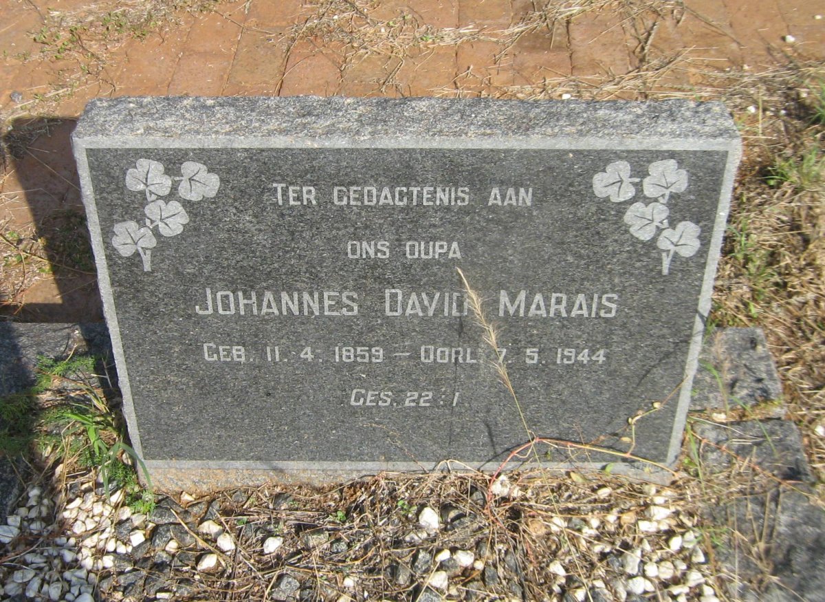 MARAIS Johannes David 1859-1944