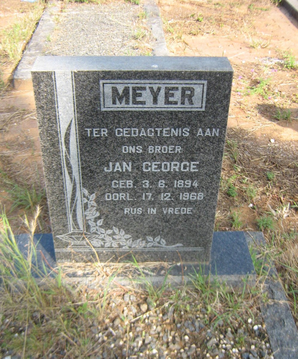 MEYER Jan George 1894-1968