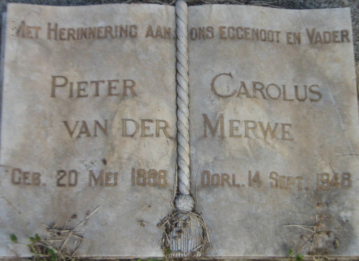 MERWE Pieter Carolus, van der 1888-1948