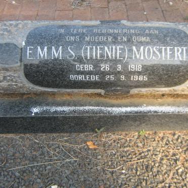 MOSTERT E.M.M.S. 1918-1985