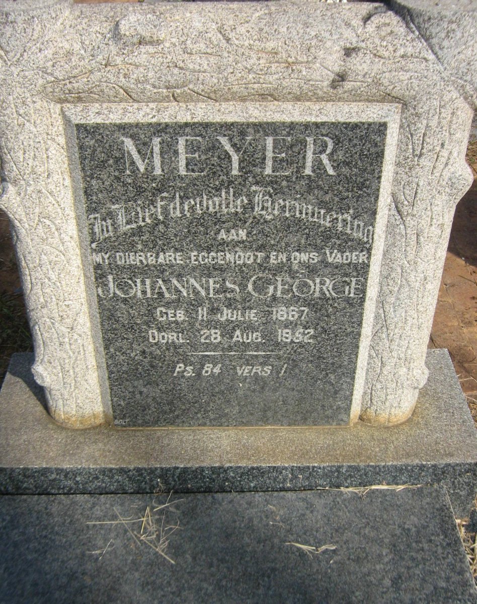 MEYER Johannes George 1867-1952