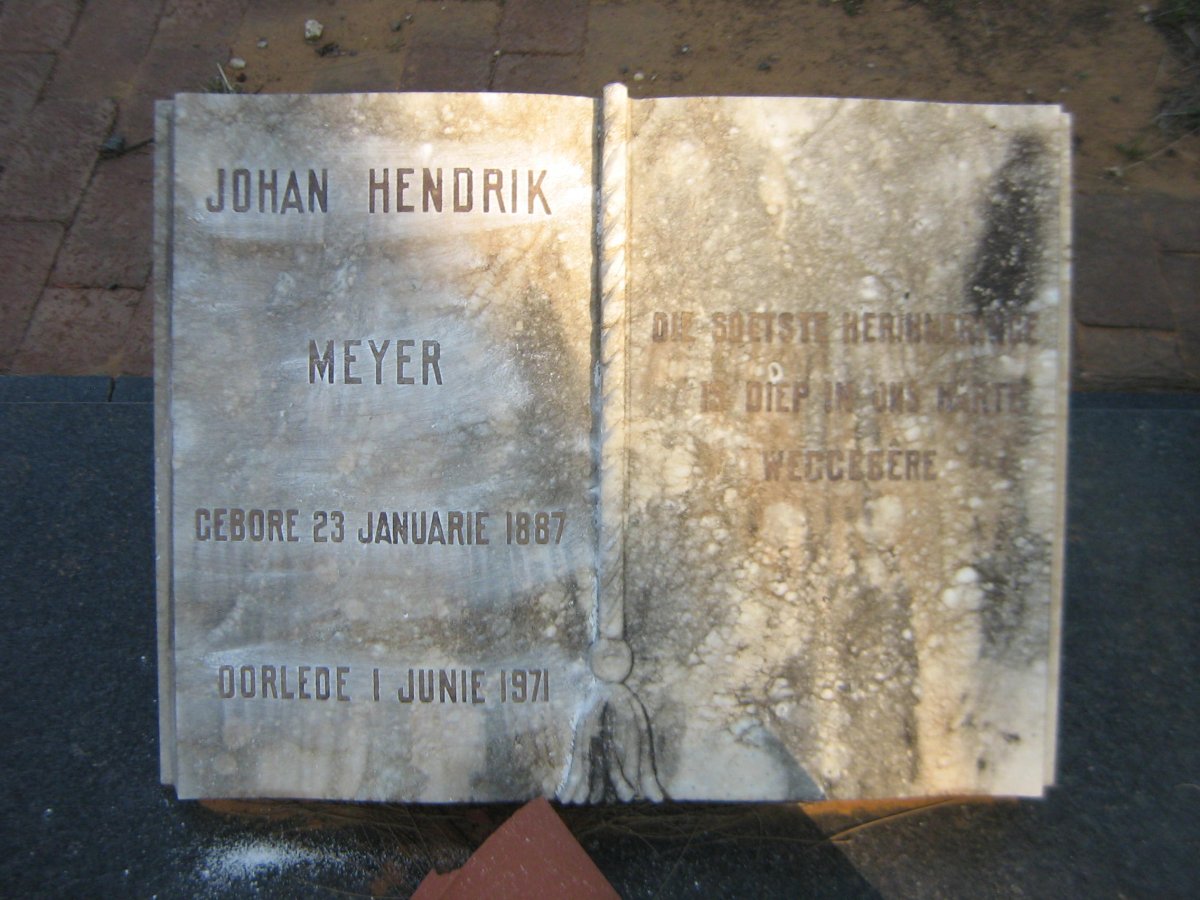 MEYER Johan Hendrik 1887-1971