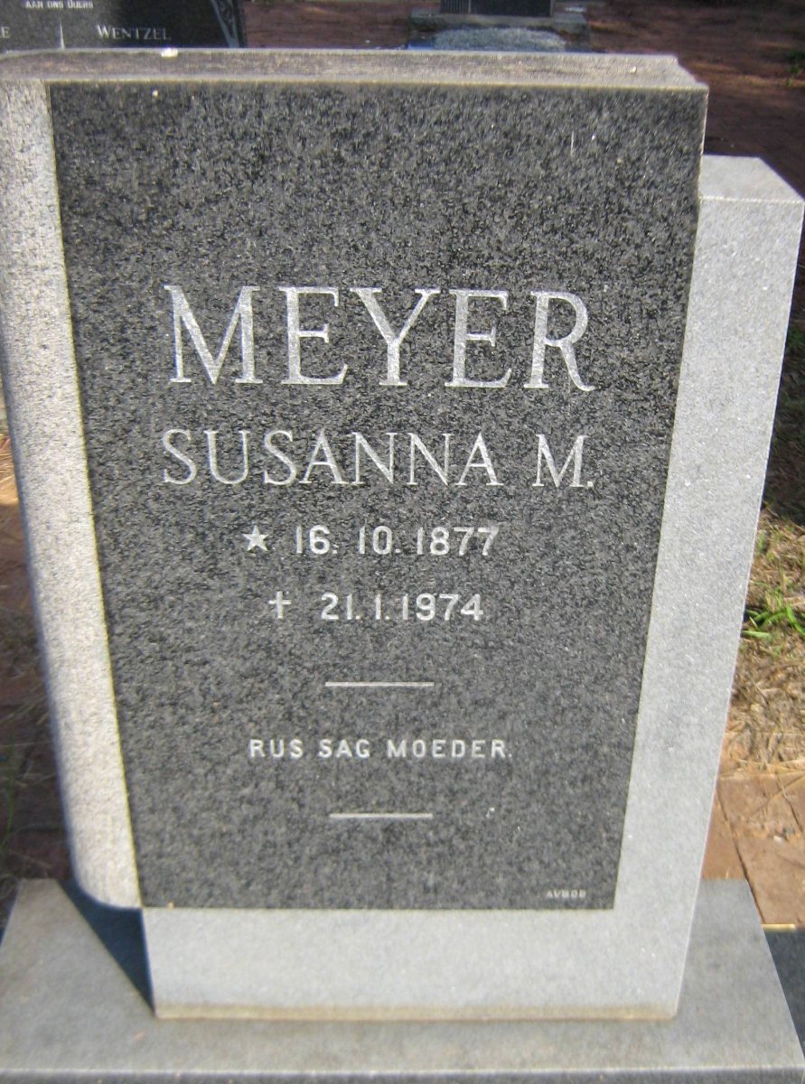 MEYER Susanna M. 1877-1974