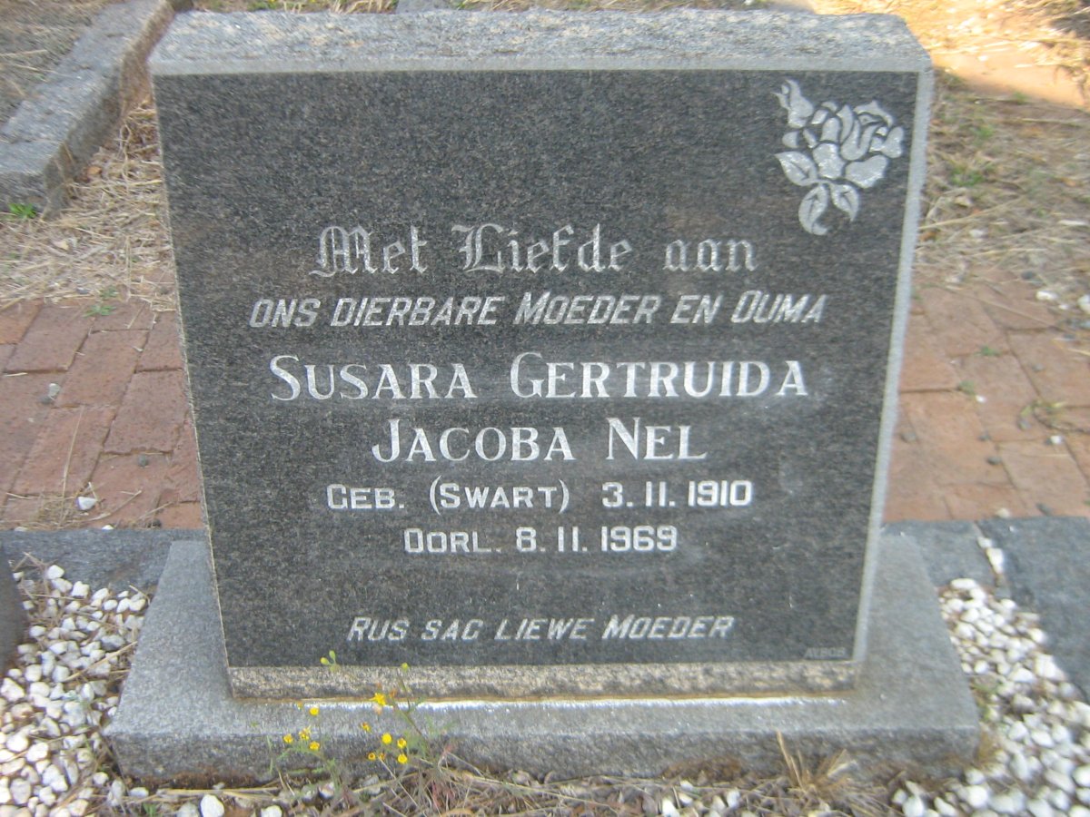 NEL Susara Gertruida Jacoba nee SWART 1910-1969