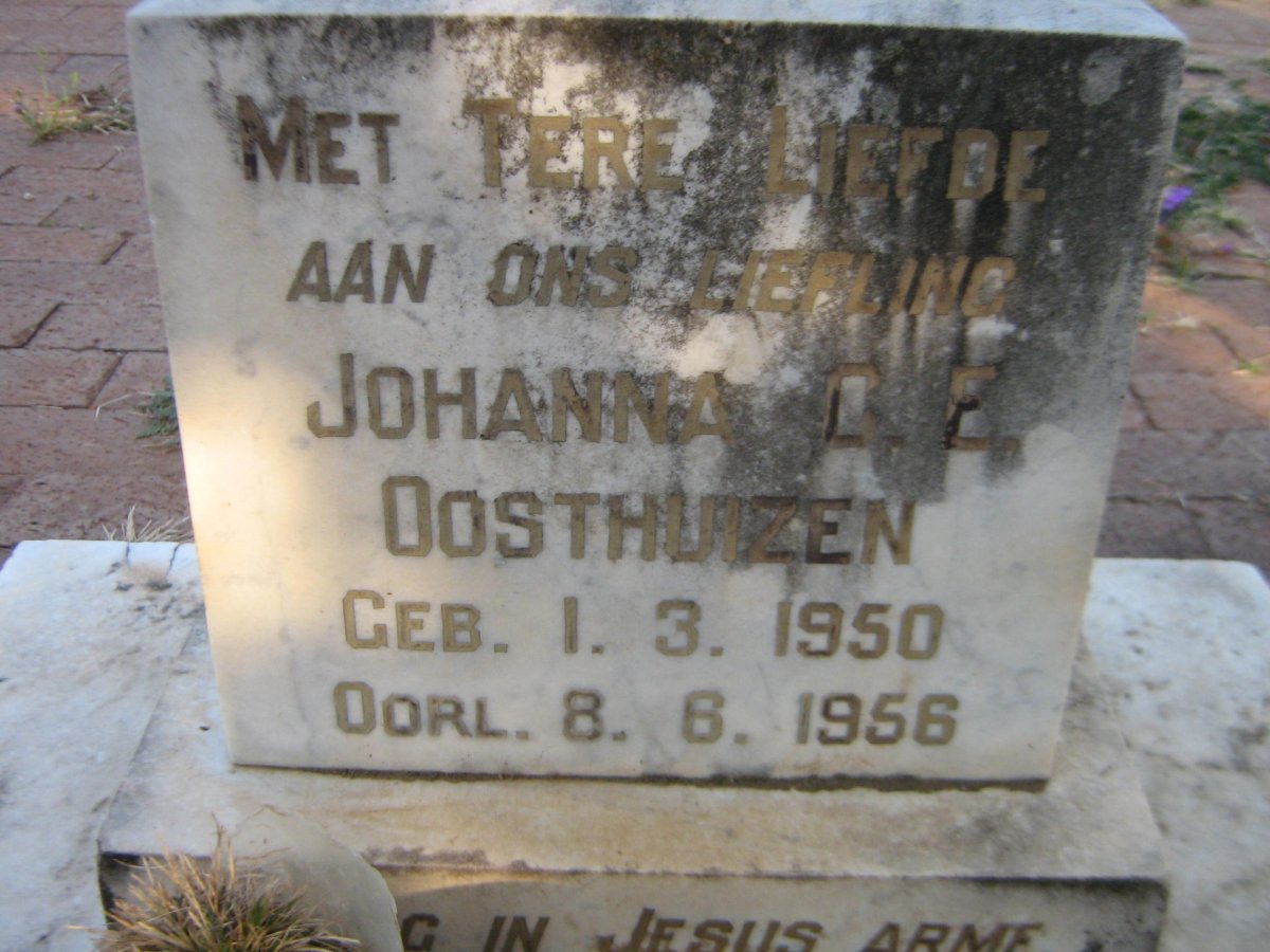 OOSTHUIZEN Johanna C.E. 1950-1956