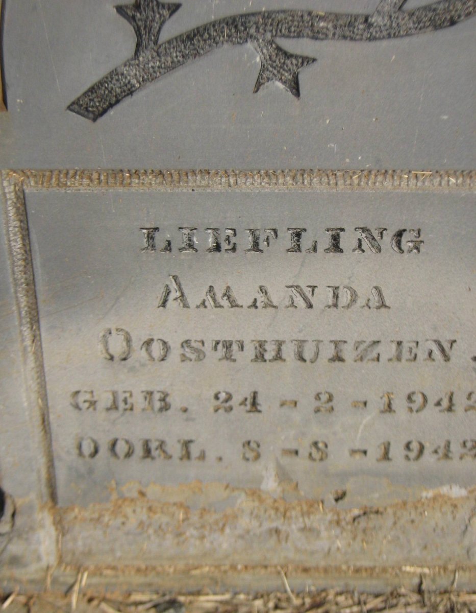 OOSTHUIZEN Amanda 1942-1942