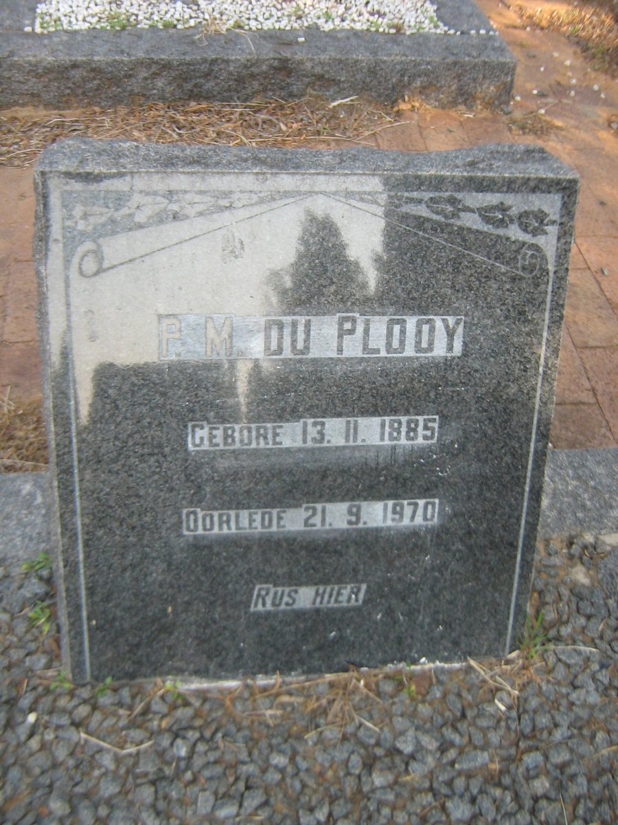 PLOOY P.M., du 1885-1970