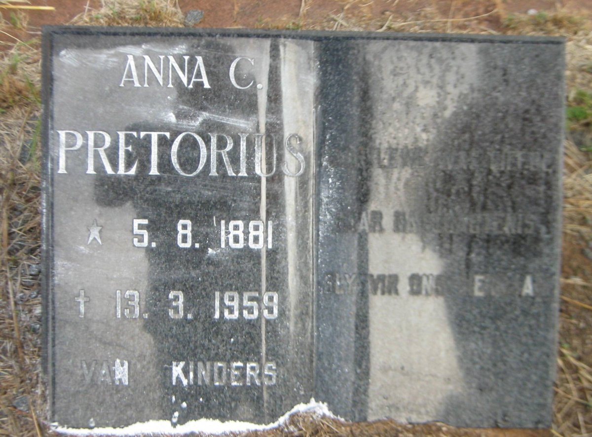 PRETORIUS Anna C. 1881-1959