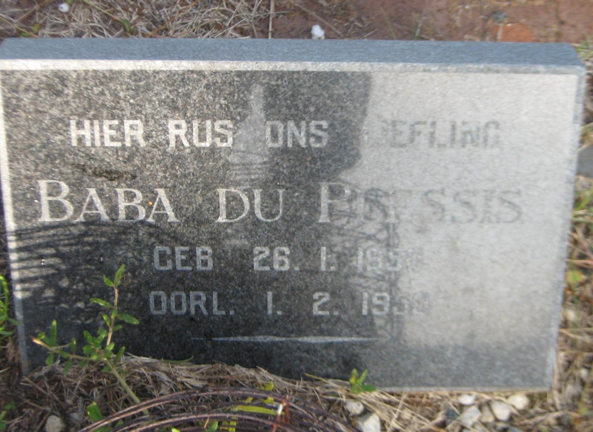 PLESSIS Baba, du 1950-1950