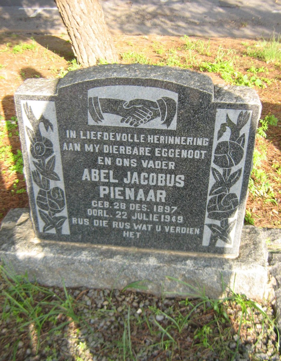 PIENAAR Abel Jacobus 1897-1949