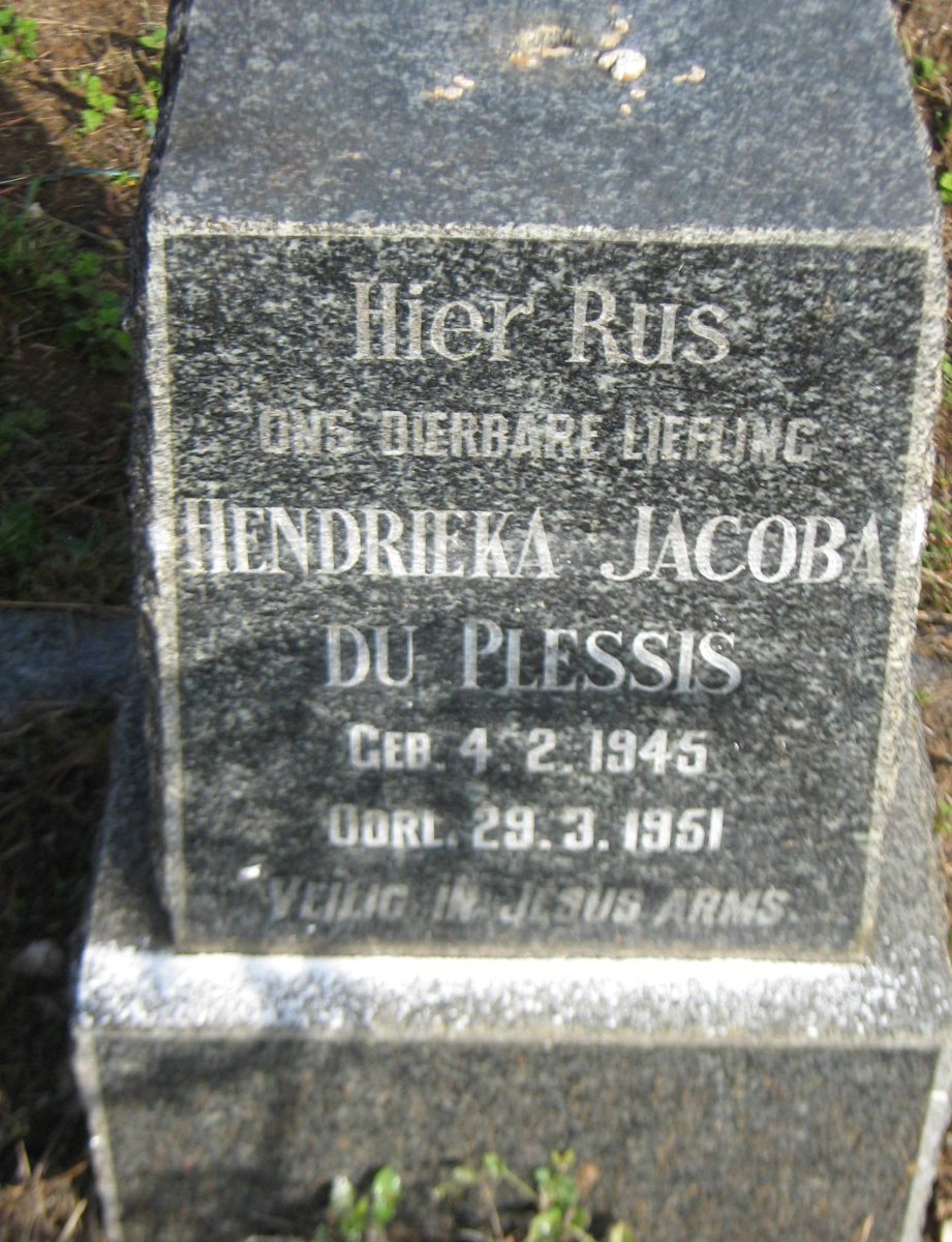 PLESSIS Hendrieka Jacoba, du 1945-1951