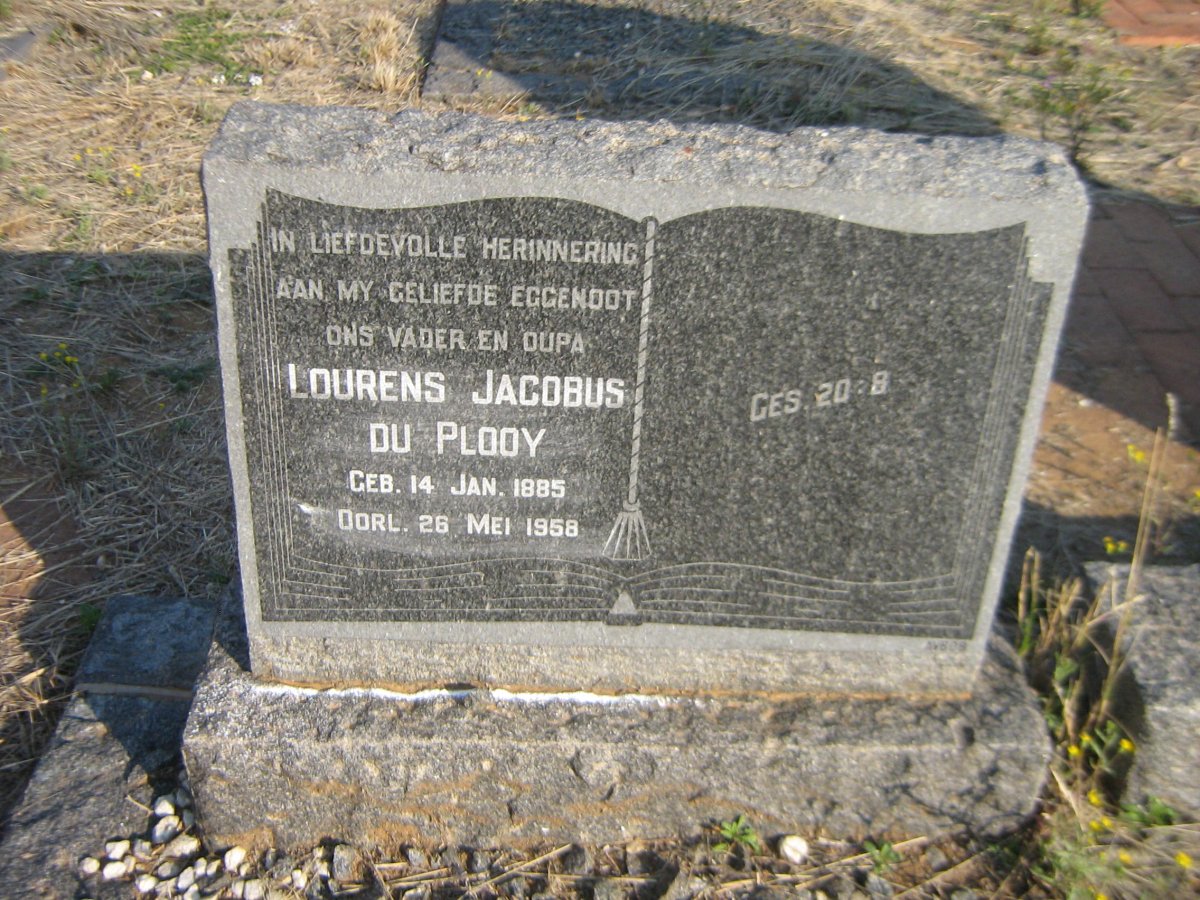 PLOOY Lourens Jacobus, du 1885-1958