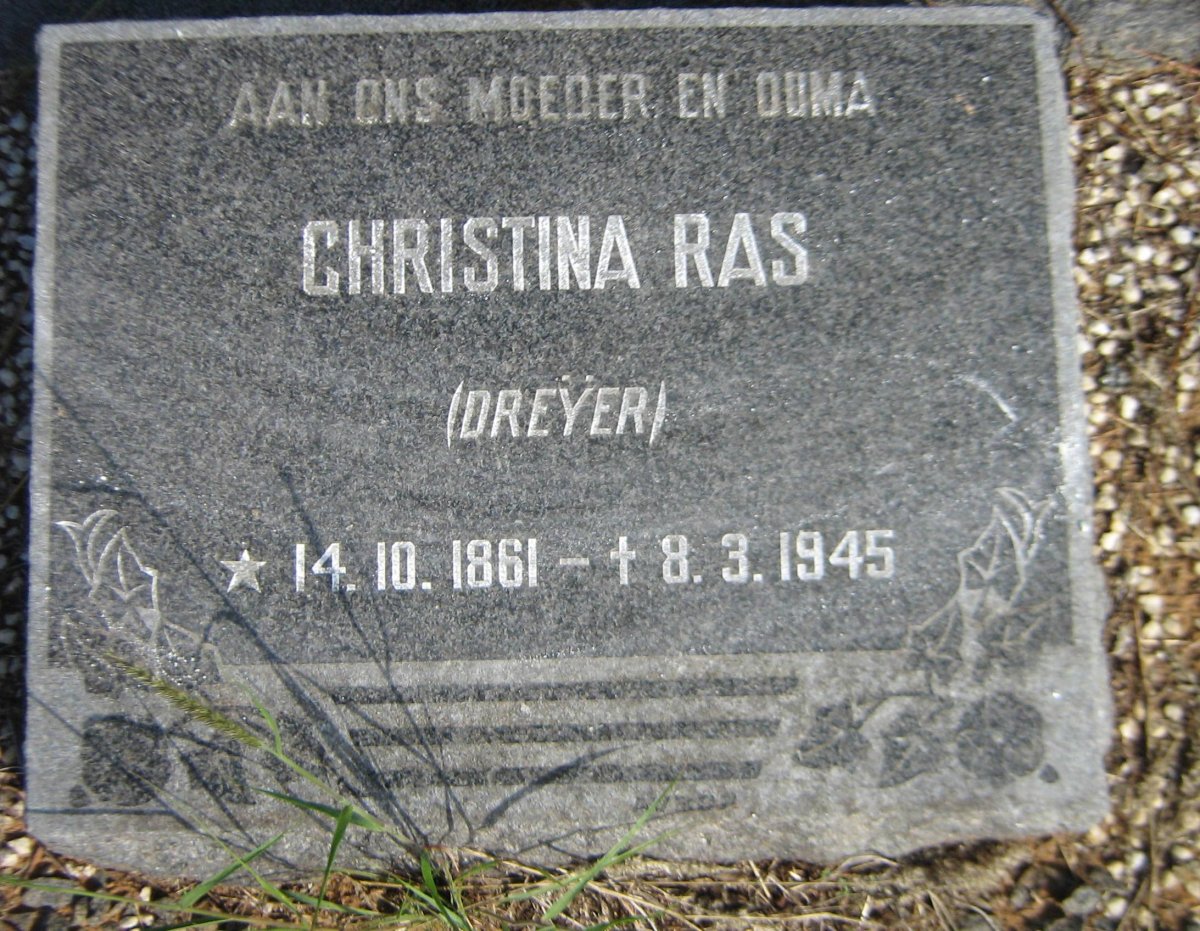 RAS Christina nee DREYER 1861-1945
