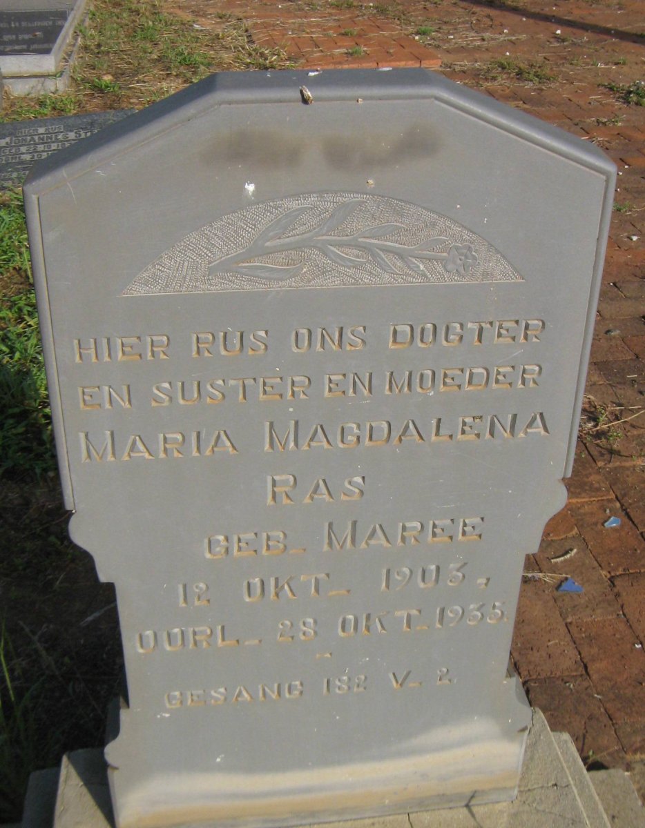 RAS Maria Magdalena nee MAREE 1903-1935