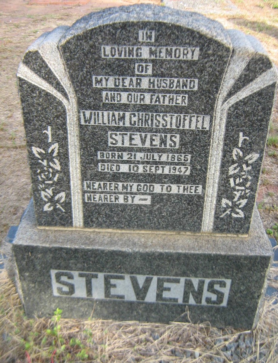 STEVENS William Chrisstoffel 1865-1947