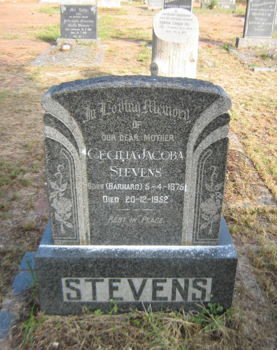 STEVENS Cecilia Jacoba nee BARNARD 1875-1952