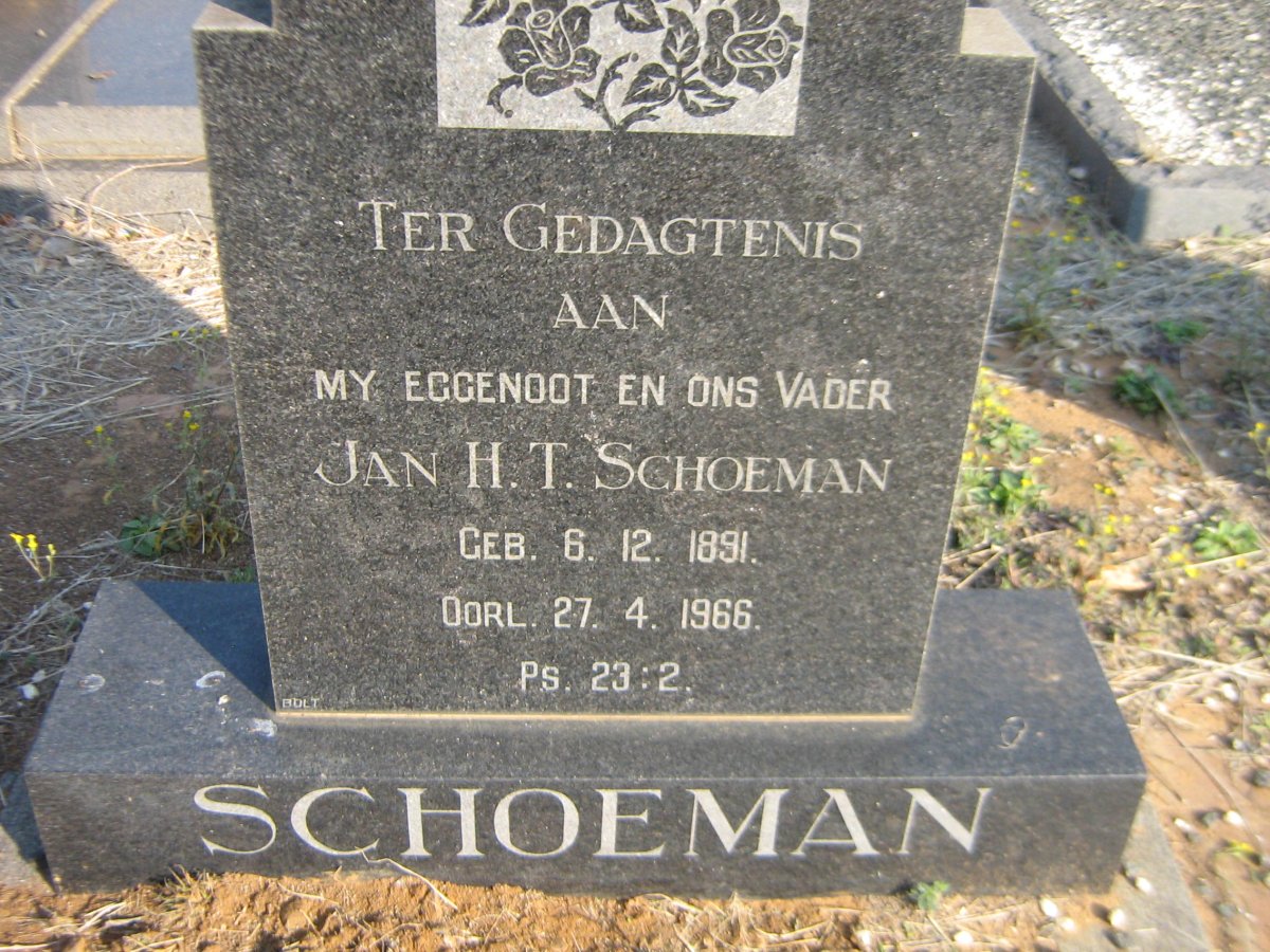 SCHOEMAN Jan H.T. 1891-1966