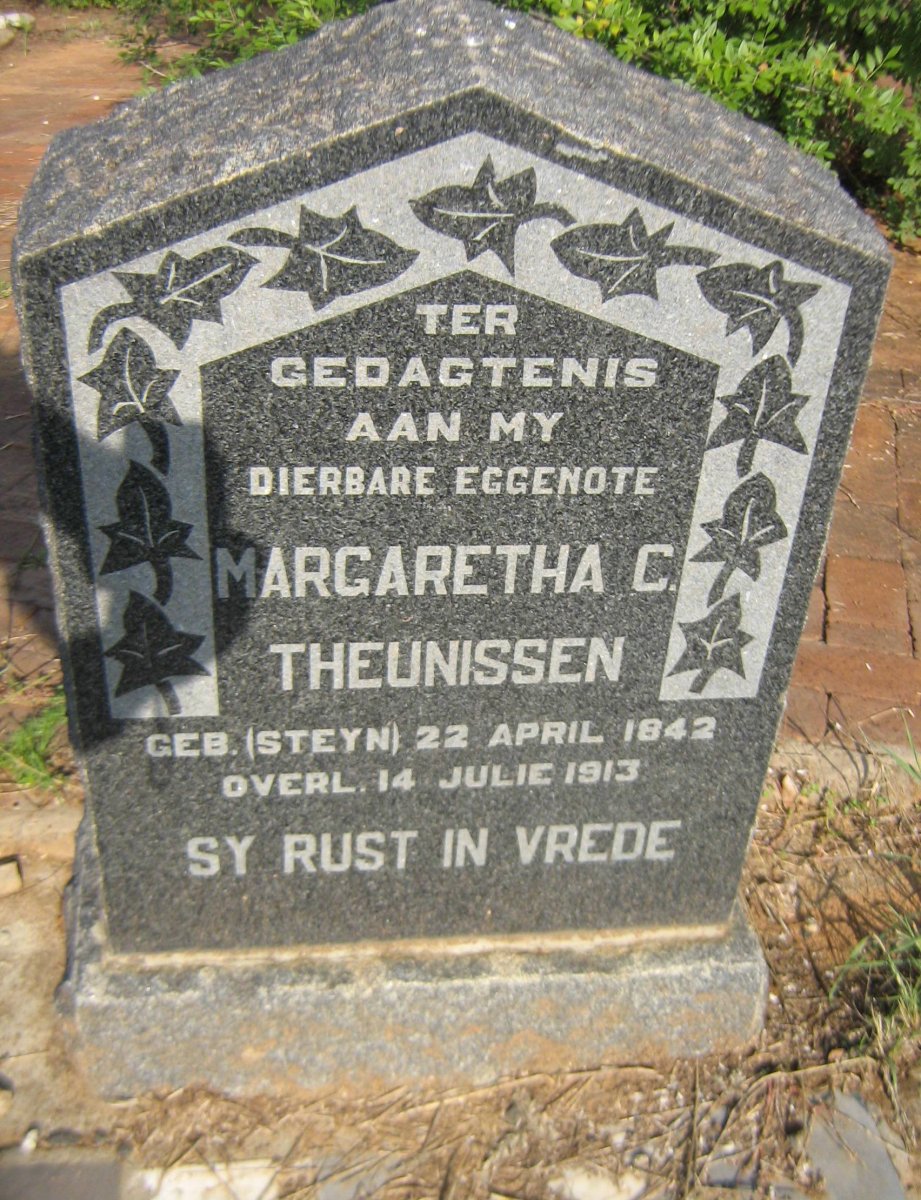 THEUNISSEN Margaretha C. nee STEYN 1842-1913