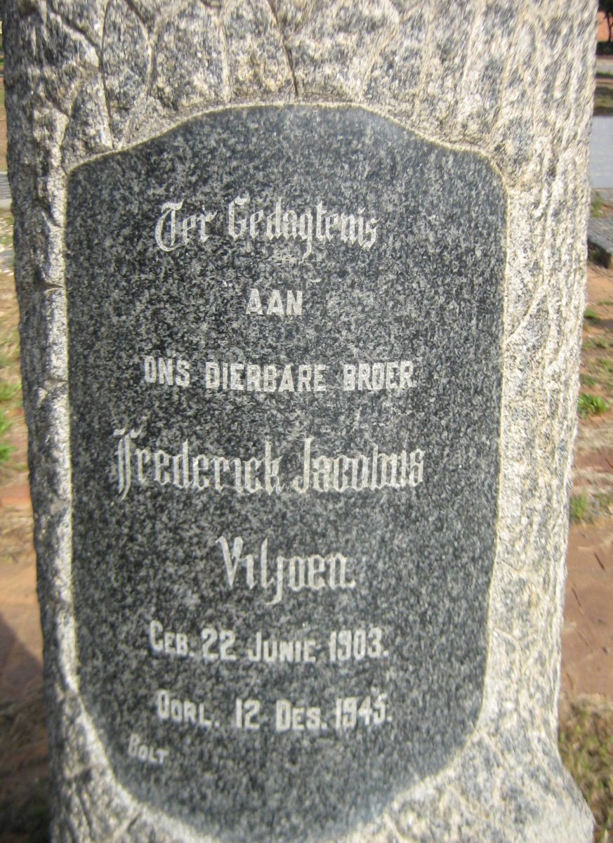 VILJOEN Frederick Jacobus 1903-1945