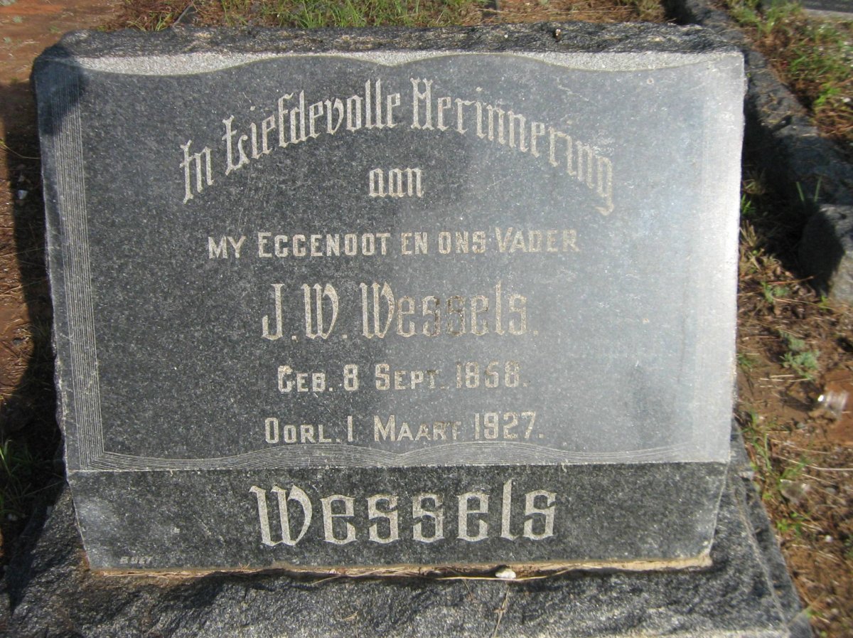 WESSELS J.W. 1858-1927