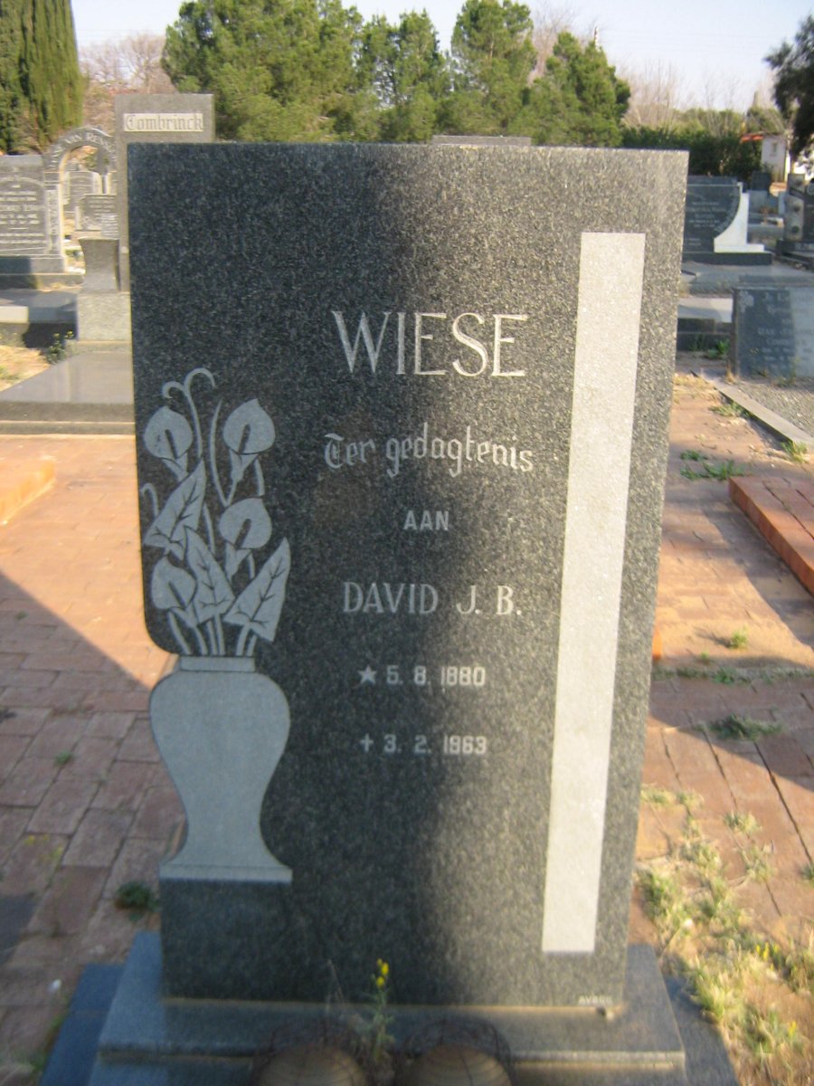 WIESE David J.B. 1880-1963