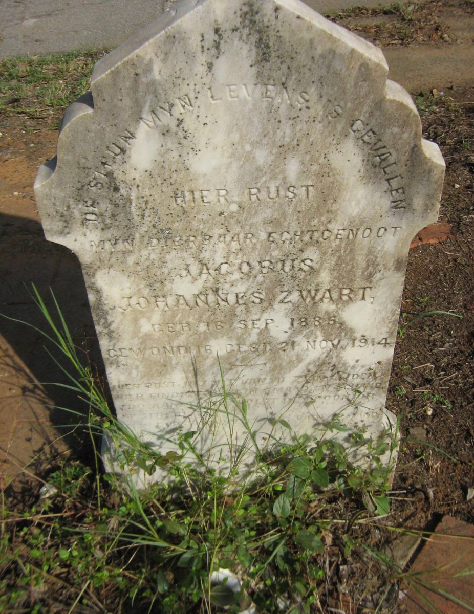 ZWART Jacobus Johannes 1885-1914