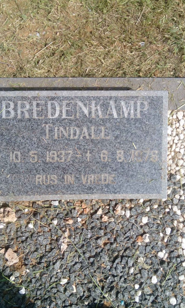 BREDENKAMP Tindall 1937-1976