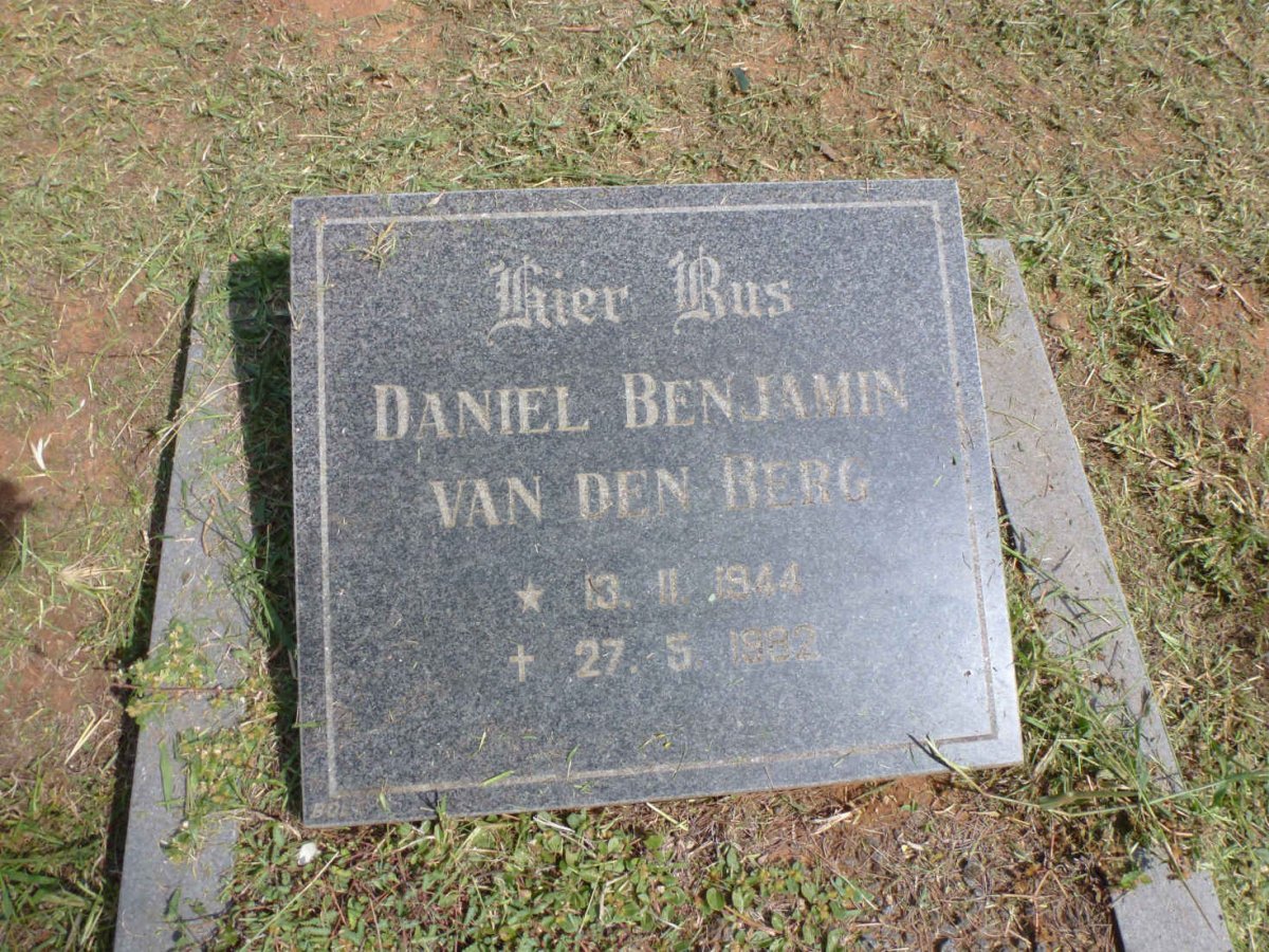 BERG Daniel Benjamin, van den 1944-1982