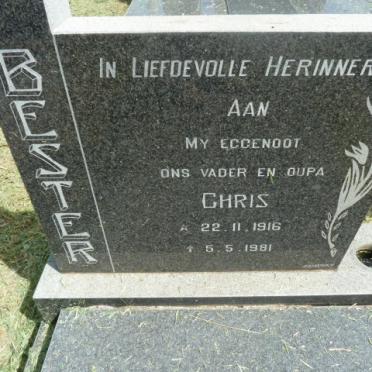 BESTER Chris 1916-1981