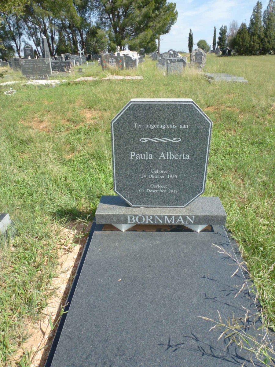 BORNMAN Paula Alberta 1956-2011