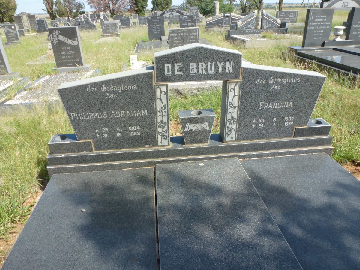 BRUYN Philippus Abraham, de 1904-1983 &amp; Francina 1904-1993