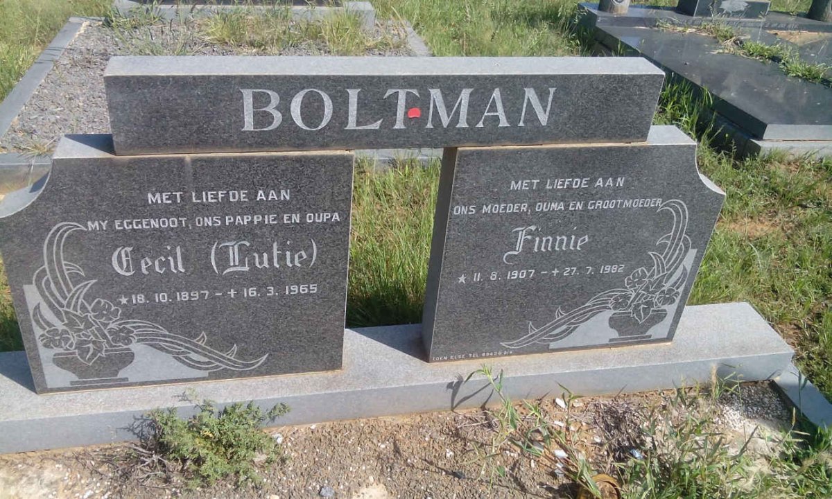 BOLTMAN Cecil 1897-1965 &amp; Finnie 1907-1982