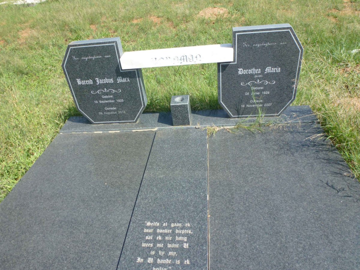 BORNMAN Barend Jacobus Marx 1925-2012 &amp; Dorothea Maria SMITH 1928-2007