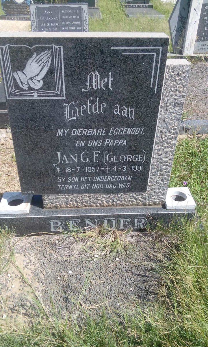 BENDER Jan G.F. 1957-1991