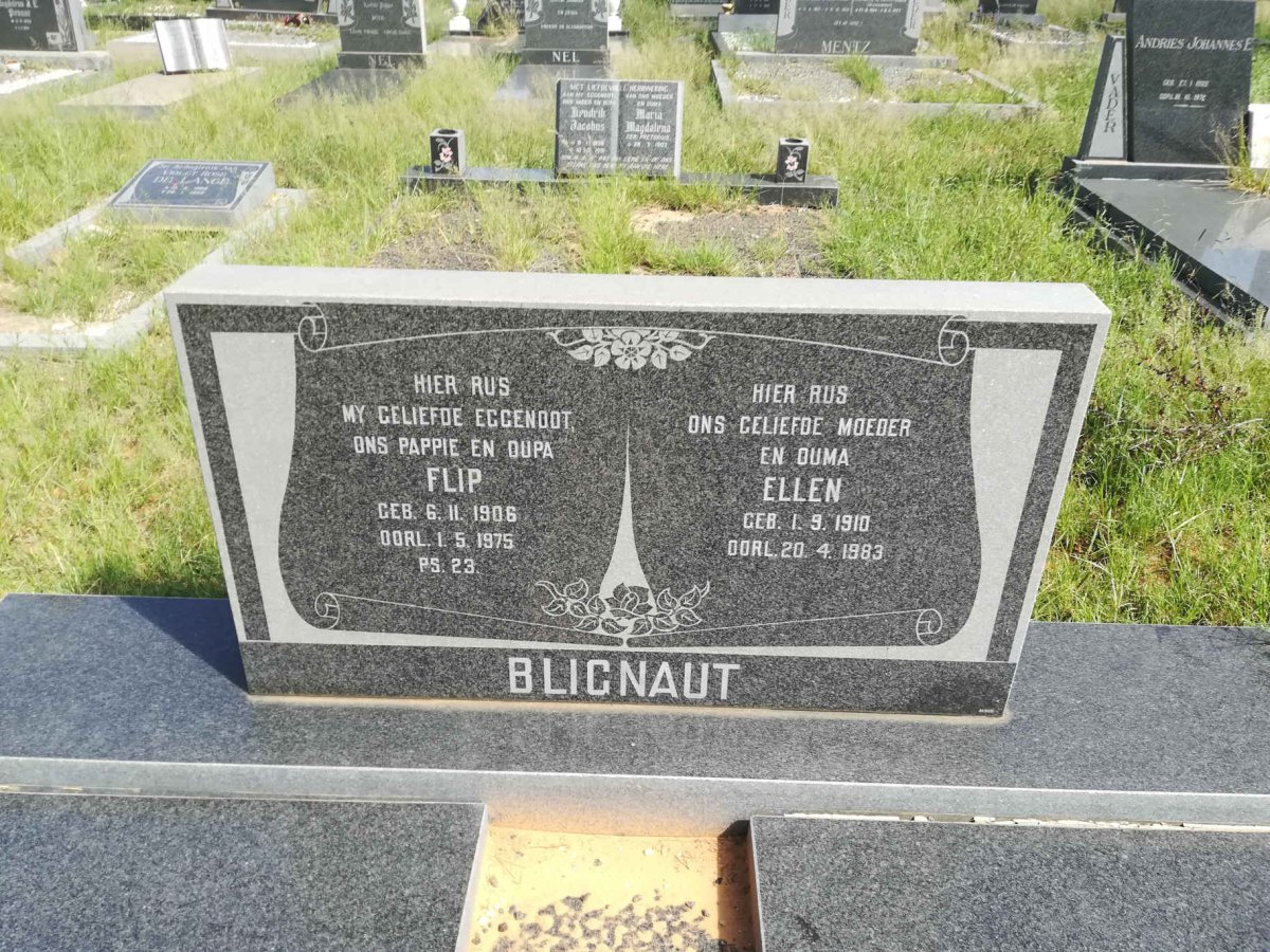 BLIGNAUT Flip 1906-1975 &amp; Ellen 1910-1983