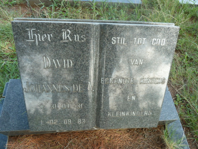 BRAND David Johannes de V. 1931-1983
