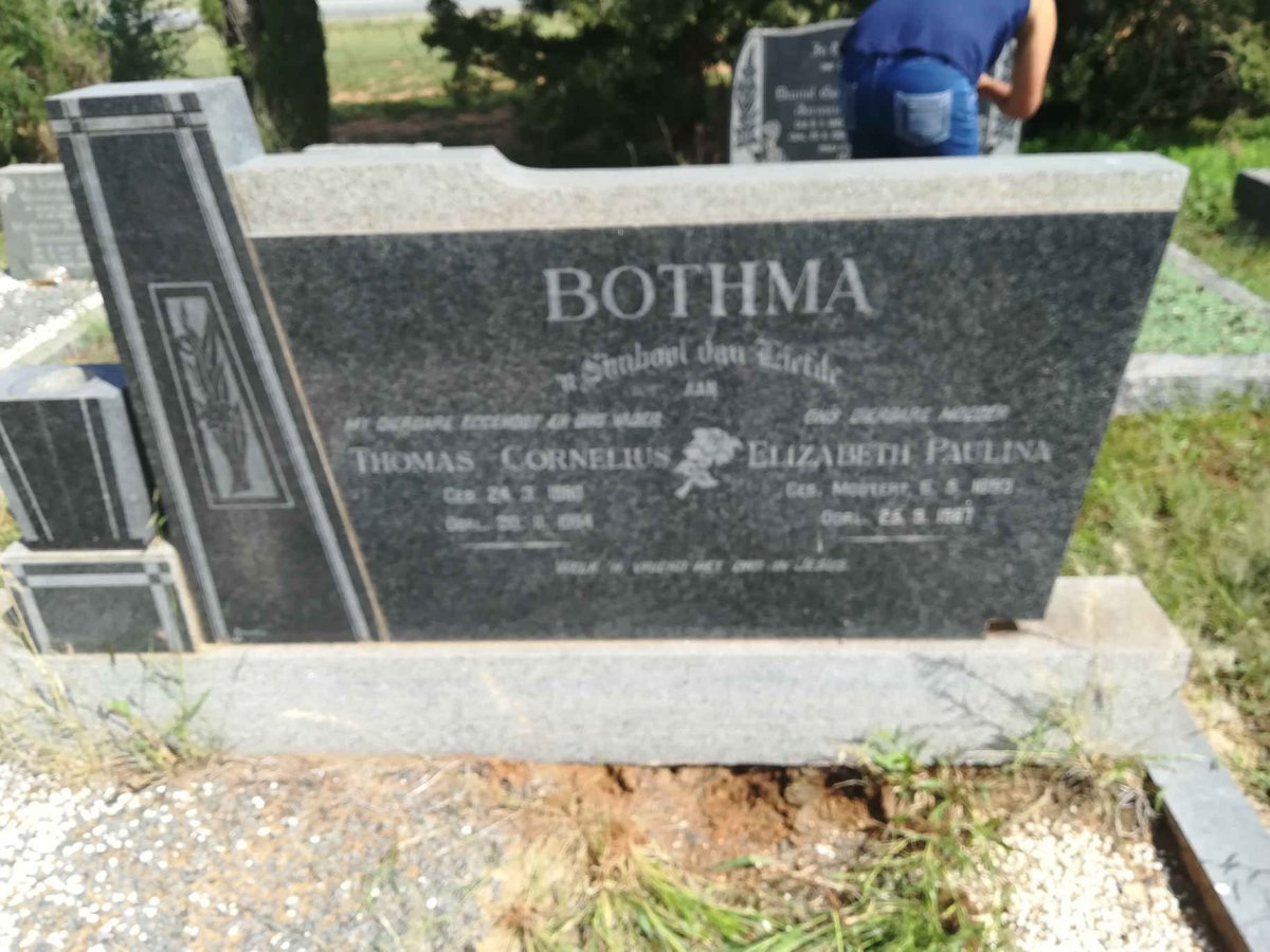 BOTHMA Thomas Cornelius &amp; Elizabeth Paulina MOSTERT