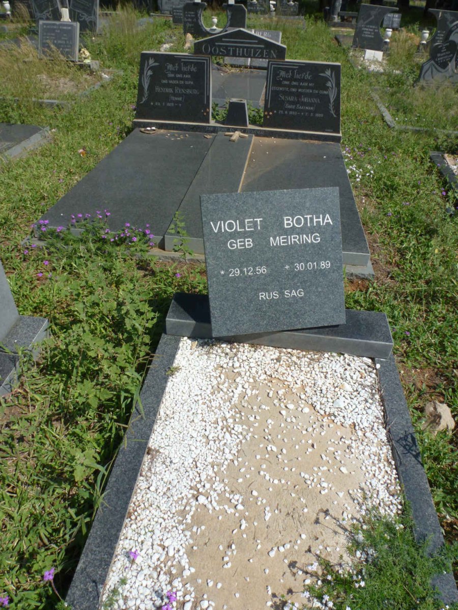 BOTHA Violet nee MEIRING 1956-1989